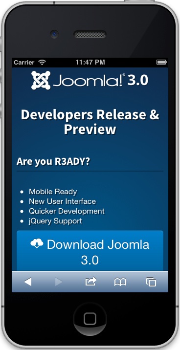 joomla3.0 Stable Official iPhone Layout